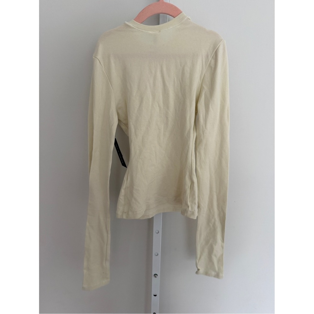 SKIMS Bone Cotton Jersey Long Sleeve Tee T-Shirt XXS AP-TSH-0647 - Picture 8 of 8